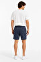 Men's 3 Thread Non-Iron Summer Shorts with Pockets, Elastic Laces, Regular Fit - Navy Blue - 3