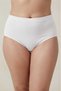 Women's 10 Pieces White High Waist Plus Size Cotton Elastic Waist Mommy Panties Underwear - 2