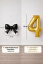 Black Bow & Gold 4 Number Foil Balloon Set - 2