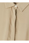 Beige Plus Size Belted Shirt Dress - 2