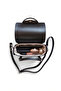 Women's Black Hand and Shoulder Bag with Adjustable Strap and Flap, Stylish Daily Handbag - 5