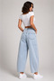 Oversize Baggy Jeans with Ice-Snow Side Pouches and Front Panels - 4