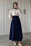 Black Pocketed Flared Skuba Crepe Skirt - Ideal for Comfortable and Stylish Combinations - 3