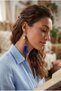 Blue Feather Authentic Single Earring - 5