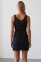 Women's Black Glittery Loose-Fit Strappy Knitwear Blouse Alc-X15587 - 5