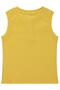 Basic Zero Sleeve T-Shirt for 2-5 Years Old - Mustard - 2
