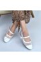 Junay White Mesh Daily Comfortable Ballerinas - 5