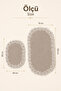 Mink 2-Piece Lace Non-Slip Leather Based Oval Bath Mat Washable Bathroom Set Botis - 5