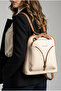 1206 Juniper Leather Cream Tan Backpack and Shoulder Bag - 5