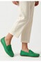 Varli Premium Orthopedic Green Genuine Leather Ballerinas - 5