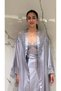 2 Piece Butterfly Backless Nightgown Dressing Gown Set Wedding Dress Set Honeymoon Dowry - 5