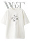 Lily Design Printed Unisex White Oversize T-Shirt