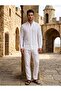 Men's Long Sleeve Textured Summer Shirt 100% Cotton Regular Fit Collared Button-Down Basic Shirt