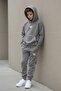 Smoked Boys' Hooded Tracksuit Set with Kangaroo Pockets and Stripe Detail 24618