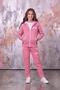 Girl's Athletic Raglan Sleeve Hooded Straight-Leg Diver Fabric Tracksuit Set Esf7018 - 5