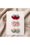 3-Piece Soft Textured Double Strawberry Hair-Free Baby Hair Clip Set