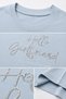 Girl's Stone Embroidered T-Shirt Skirt Shorts Set Cotton Summer Casual Set - 3