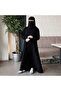 عباية هاجر -🖤 عباية سوداء أنيقة – تصميم عملي بلمسة عصرية 1 - 4