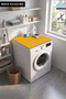 Clothes Dryer Top Organizer Mat Liquid-Proof Cover Mustard Squares - 2