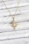 316L Steel Chain Gold Color Polar Star Model Zircon Stone Women's Necklace - 2