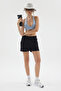 Women's High Waist Combed Cotton Mini Shorts - 3