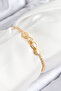 Brass Zircon Stone Infinity Model Gold Color Elevator Women's Bracelet