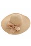 Imported High-Quality Women's Wide-Brimmed Straw Hat with Camel Bow Detail – Summer Beach, Vacation, and Everyday Wear Hat - 4
