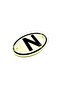 Double Layer Embossed Oval Letter N Special for Labelers - High-Quality and Stylish Design Oval Glass Ornament Letter N - 3