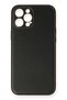 Aconcept iPhone 12 Pro Case Coco Leather Silicone Cover (113715) - Black
