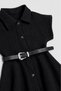 Girl's Dress with Belted Shirt Dress for Summer - 4