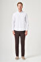 White Buttoned Collar Oxford Slim Fit Cotton Shirt 1004265284 - 2