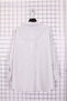 Women's Plus Size Gray White Striped Long Sleeve Buttoned Cotton Tunic Shirt - 3