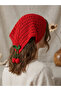 Hand Knitted Red Cherry Buckle Luxury Bandana - 2