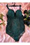 Yeşil Dantelli Bodysuit