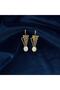 African Inspired Handmade Natural Stone Earrings Pearlescent White - Ethnic and Bohemian Design for Women Sallan - 6