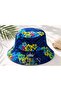 Unisex Colorful Floral Tropical Pattern Bucket Hat Fisherman Cap Summer Sun Protection - 3
