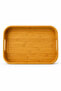 Bamboo Rectangular Tray with Self-Held Handles 39X29X5 cm - Decorative, Bohemian, Scandinavian, Modern