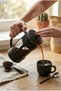 350 ml Borosilicate Glass French Press & Black Modern Coffee and Herbal Tea Brewing Utensil - 3