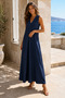 Women's Zero Sleeve V-Neck Dress - 3