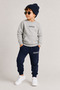 Gray - Navy Blue Colored Tracksuit Set - 3