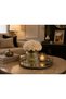 Round Metal Mirrored Glass Tray Decorative Presentation Tray Rose Gold 35X35X6 - 3
