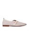 Nigella Genuine Leather Single Strap Ballerina Shoes with Gold Detail B4733