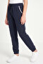 Girl's Pocket Piping Detailed Elastic Cuffed Straight Unprinted Sweatpants