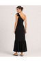 Women's Black Shoulder Bow Camisole Midi Dress - 4