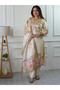 White Chikankari Rayon Cotton Palazzo Suit Set - FFT8001 | White-Size:M-38-Inches - 3