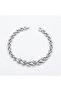 316L Stainless Steel Zircon Stone Leaf Pattern Silver Color Women's Bracelet