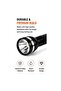 Rechargeable LED Flashlight 4-in-1 Long Torch, 6000mAh Battery, 360LM, Aluminium Alloy, USB Charging - 3