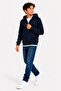 Boy's 2 Thread Seasonal Hooded Zippered School Sweatshirt G2027-11 - 3