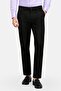 Men Slim Fit Embroidered Logo Chino Pants, Black