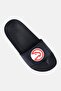 Kids Boy Atlanta Hawks Primary Logo Slip On Slides, Black - 4